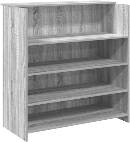 vidaXL Reception desk 100x50x103.5 cm wood white, reception desk, office reception, check-out desk, salon reception, reception bar, hotel reception