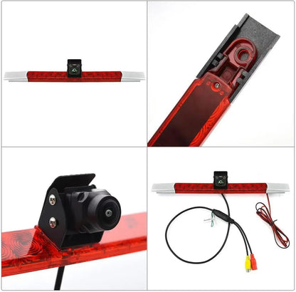 Auto derde dak top mount remlicht camera HD waterdicht nachtzicht parkeercamera remlicht achteruitrijcamera, voor Fiat Ducato uit 2024/Hella 2DA 343 106-201 universele auto (met 7 inch