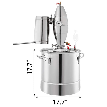 VEVOR Waterketel voor gedestilleerd water, 70 l, heet water voor gedestilleerd water, gebruikt als fermentatiecontainer voor het gisten van dranken of specerijen, 40 x 40 cm, roestvrij staal