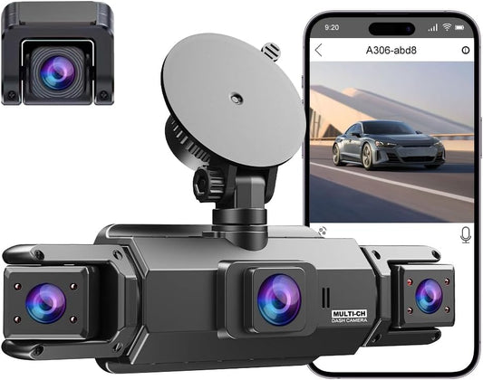4-Kanaals Dashcam – Autocamera – Autorecorder – Voertuigcamera – Multi-Kanaals Dashcamera – 360° Dekking – 24-Uurs Parkeerbewaking