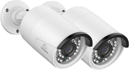 SANNCE PoE 2 MP FHD bewakingscamera 2 * 1080P HD camera weerbestendig met intelligente IR-LED push-app afstandsbediening