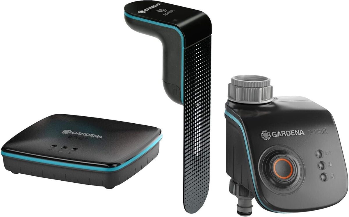 Gardena smart Sensor Control set: Intelligent besproeiingssysteem voor meer dan 6 zones, incl. smart Water Control/smart Sensor/smart Gateway, via smart-app bedienbaar (19202-20)