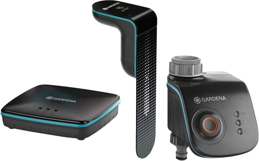Gardena smart Sensor Control set: Intelligent besproeiingssysteem voor meer dan 6 zones, incl. smart Water Control/smart Sensor/smart Gateway, via smart-app bedienbaar (19202-20)