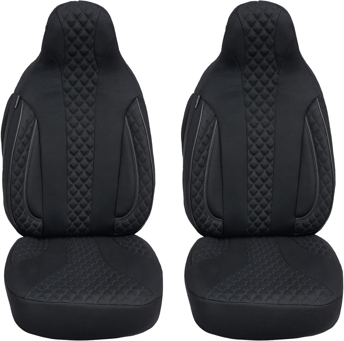 BREMER SITZBEZÜGE Autostoelhoezen voor piloten, compatibel met VW Golf 5, bestuurder en passagier vanaf 2003-2009, autostoelhoezen, set van 2, zwart