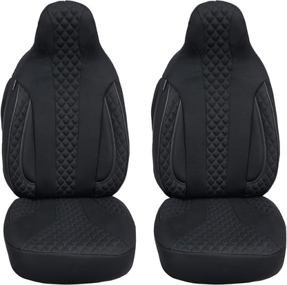 BREMER SITZBEZÜGE Autostoelhoezen voor piloten, compatibel met VW Golf 5, bestuurder en passagier vanaf 2003-2009, autostoelhoezen, set van 2, zwart