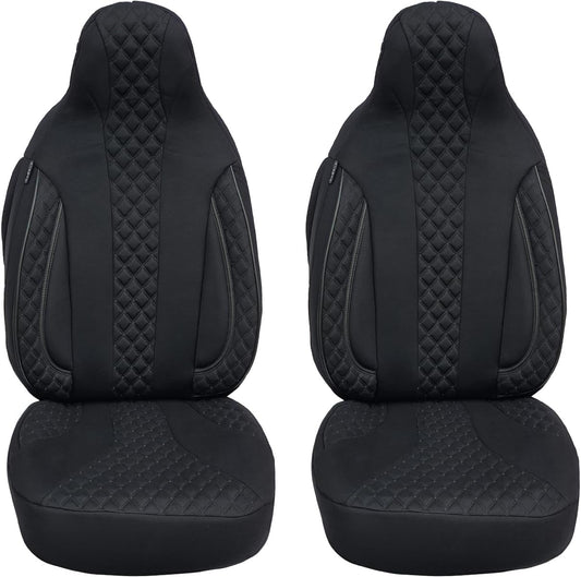 BREMER SITZBEZÜGE Autostoelhoezen voor piloten, compatibel met VW Golf 5, bestuurder en passagier vanaf 2003-2009, autostoelhoezen, set van 2, zwart