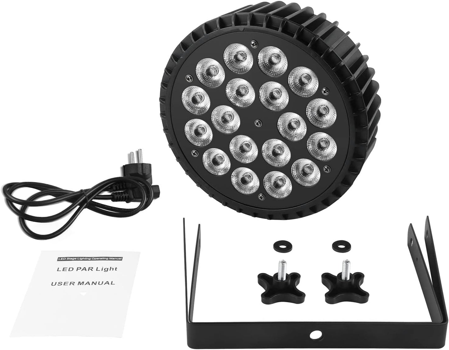 DMX RGBW Podiumlamp – Stage Light – DJ Verlichting – Party Lamp – Disco Lamp – 4 Stuks Set – 18 x 10W RGBW LED’s – 8-Kanaals DMX512 Bediening