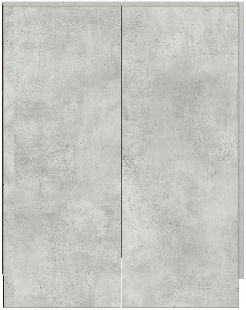 Wasmachinekast – Wasmachine Meubel – Bijkeuken Kast – Badkamer Kast – Wasruimte Meubel – Betongrijs – 70,5x71,5x91,5 cm – Vochtbestendig Spaanplaat