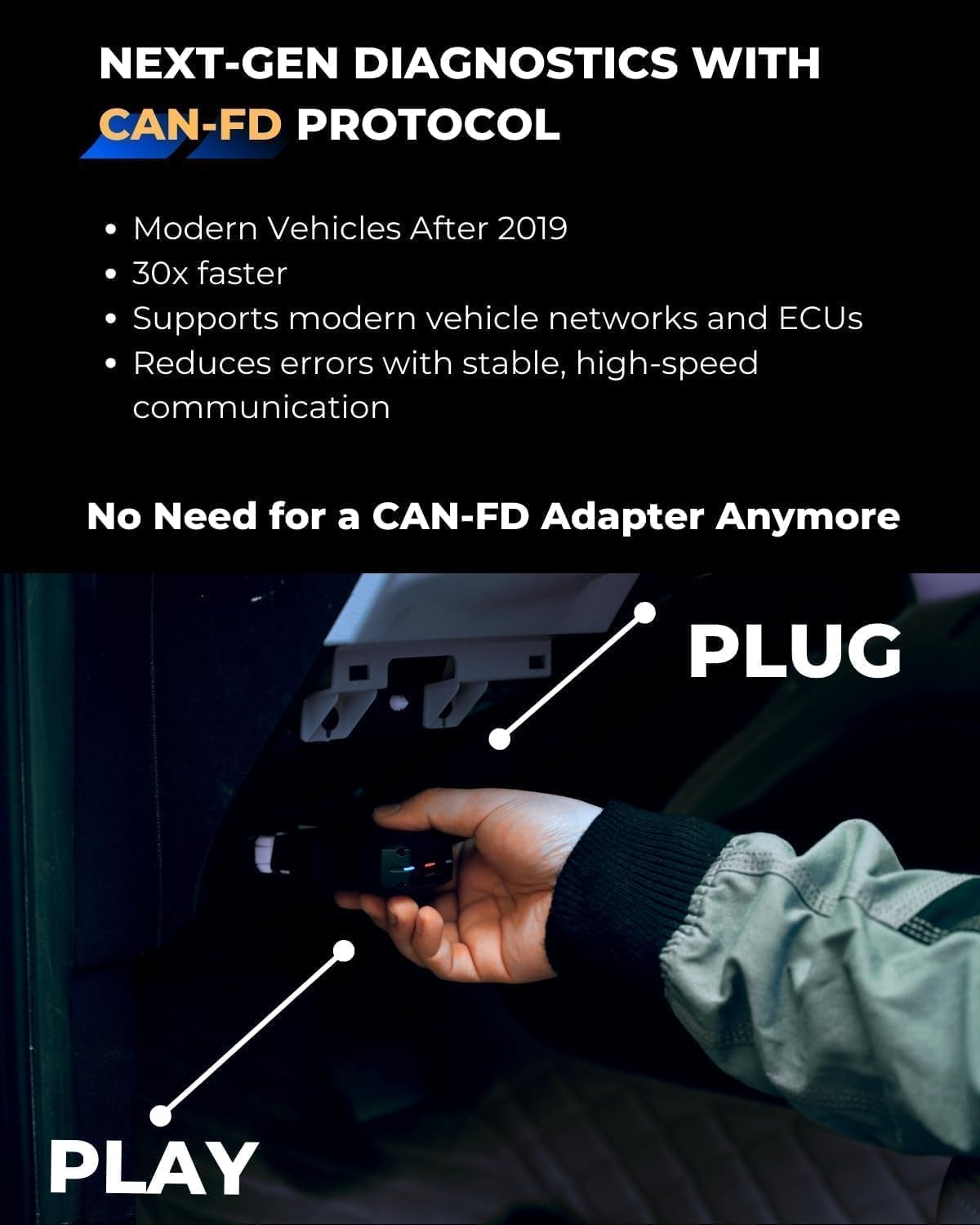OBD2 Diagnosetool – Autocode Reader – Foutcode Scanner – Auto Diagnosetester – OBDII Scanner – Bluetooth 5.0 – 13+ Resetfuncties inclusief FCA & CAN-FD ondersteuning