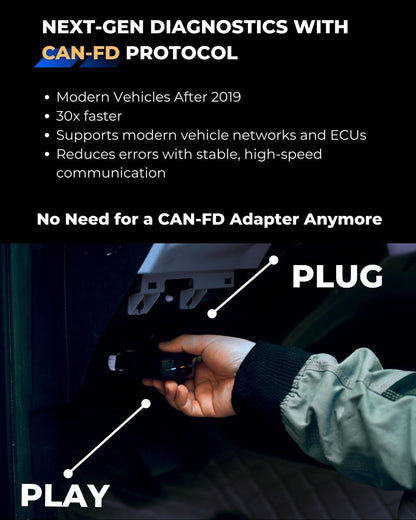 OBD2 Diagnosetool – Autocode Reader – Foutcode Scanner – Auto Diagnosetester – OBDII Scanner – Bluetooth 5.0 – 13+ Resetfuncties inclusief FCA & CAN-FD ondersteuning