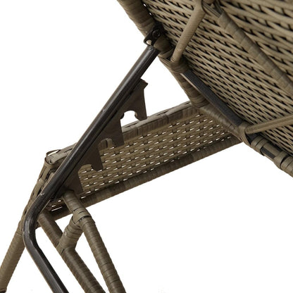 vidaXL Sunbeds 2 pcs with table poly rattan grey (US only), garden chair, patio furniture, sunbed, garden furniture, sun lounger, garden bed, sunbed garden - QUORE