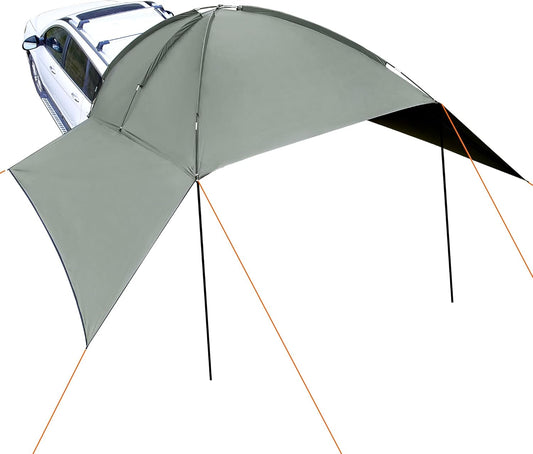 VEVOR Voertuig luifel, grote 10 'x 7' schaduwdekking auto zijluifel, PU2000mm UV50+ autoluifel met verlengde zijluifels en draagbare opbergtas, geschikt voor vrachtwagen, SUV, bestelwagen, kampeerders