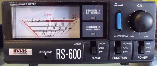 Maas Elektronik - Wattmeter 1,8-525 MHz, 600 W, zwart, professioneel, IPX7, UHF