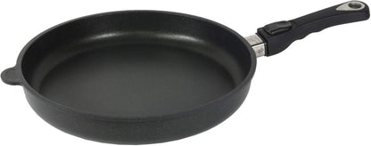 AMT Gastroguss AMZN-I-532-Z20B Frying pan 32 cm Ø, 5 cm high, removable handle, suitable for induction, Lotan® non-stick coating, cast iron pan (cast aluminium), AMZN-I-532-Z20B - QUORE