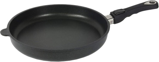 AMT Gastroguss AMZN-I-532-Z20B Frying pan 32 cm Ø, 5 cm high, removable handle, suitable for induction, Lotan® non-stick coating, cast iron pan (cast aluminium), AMZN-I-532-Z20B - QUORE