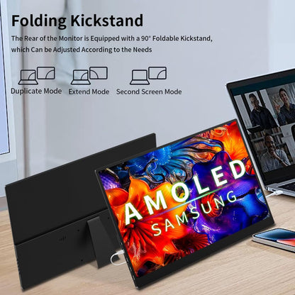 Portable 16 Inch OLED Touch Screen Monitor 3840 x 2400 100% P3 MPP Stylus 1MS Eye Care for Laptop Mac NUC Mini PC VESA & Integrated Stand - QUORE