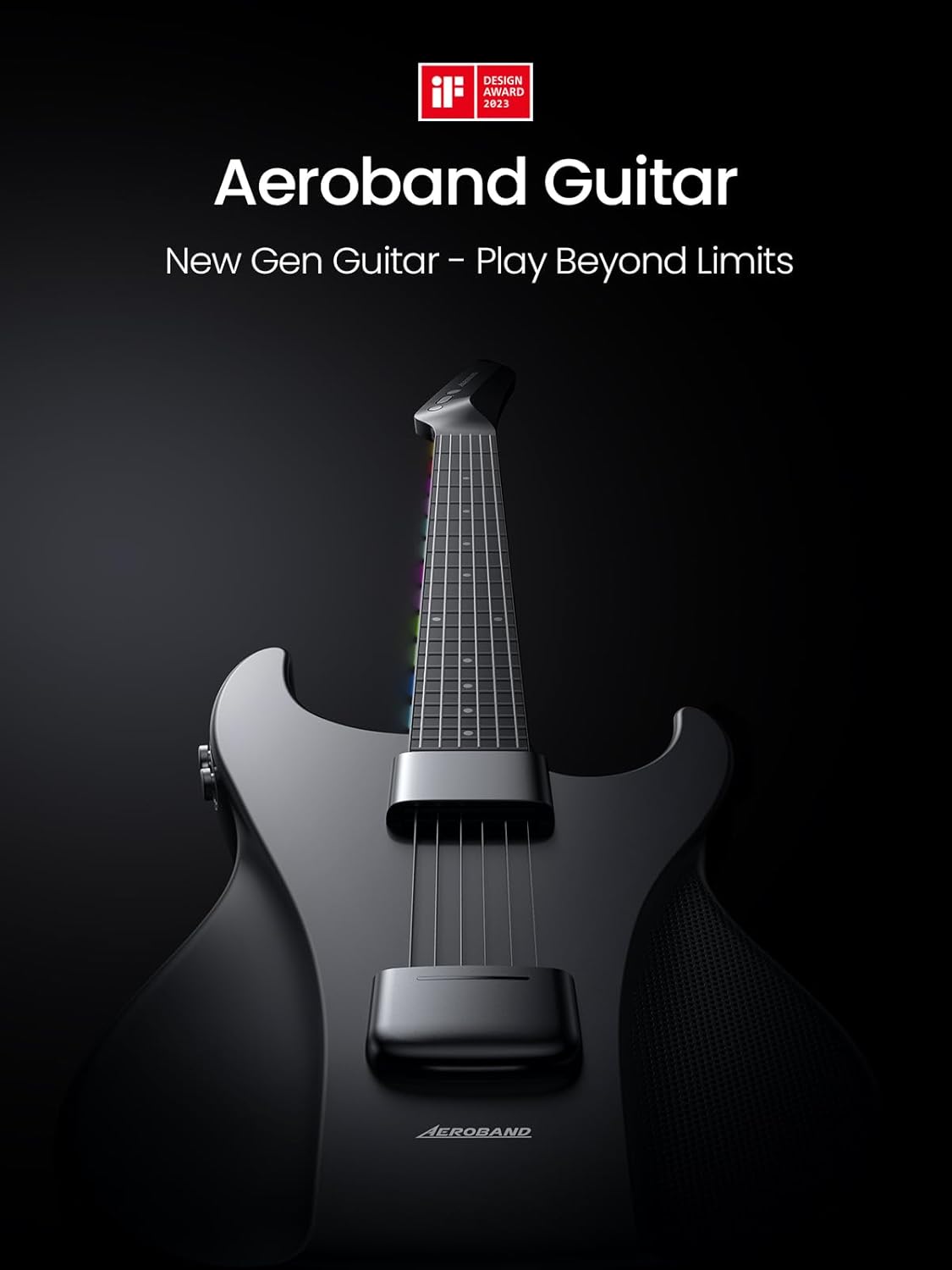 AeroBand AG01 - Snaarloze elektrische gitaar, 9 ingebouwde tonen, Midi, afneembare hals