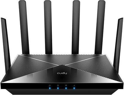 Cudy P5 5G NR Indoor SA NSA WiFi 6 Router, AX3000 Dual SIM 5G Cellular Router, Qualcomm IPQ5018, SDX62 module, 4 x 4 MIMO, afneembare antennes, VPN, erotier, Cloudflare