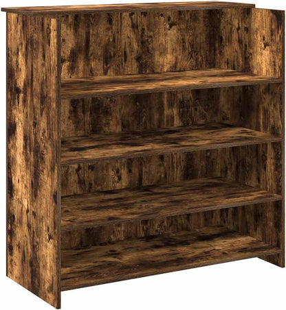 vidaXL Reception desk 100x50x103.5 cm wood white, reception desk, office reception, check-out desk, salon reception, reception bar, hotel reception
