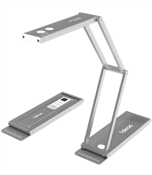 Ideao DC400 4K USB Document Camera, Webcam and Scanner, 3-in-1, 13MP, 4K/30fps 1080/60fps, Autofocus, Built-in Microphone and LED Lamp, OCR, Win, Mac, Chromebook, Meetings, Distance Learning and