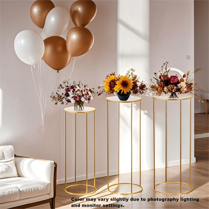 Metalen Cilinder Voetstuk Stand – Taartstandaard – Displaystandaard – Bloemenstandaard – Decoratiestandaard – Set Van 3 Stuks – Eenvoudig Te Monteren