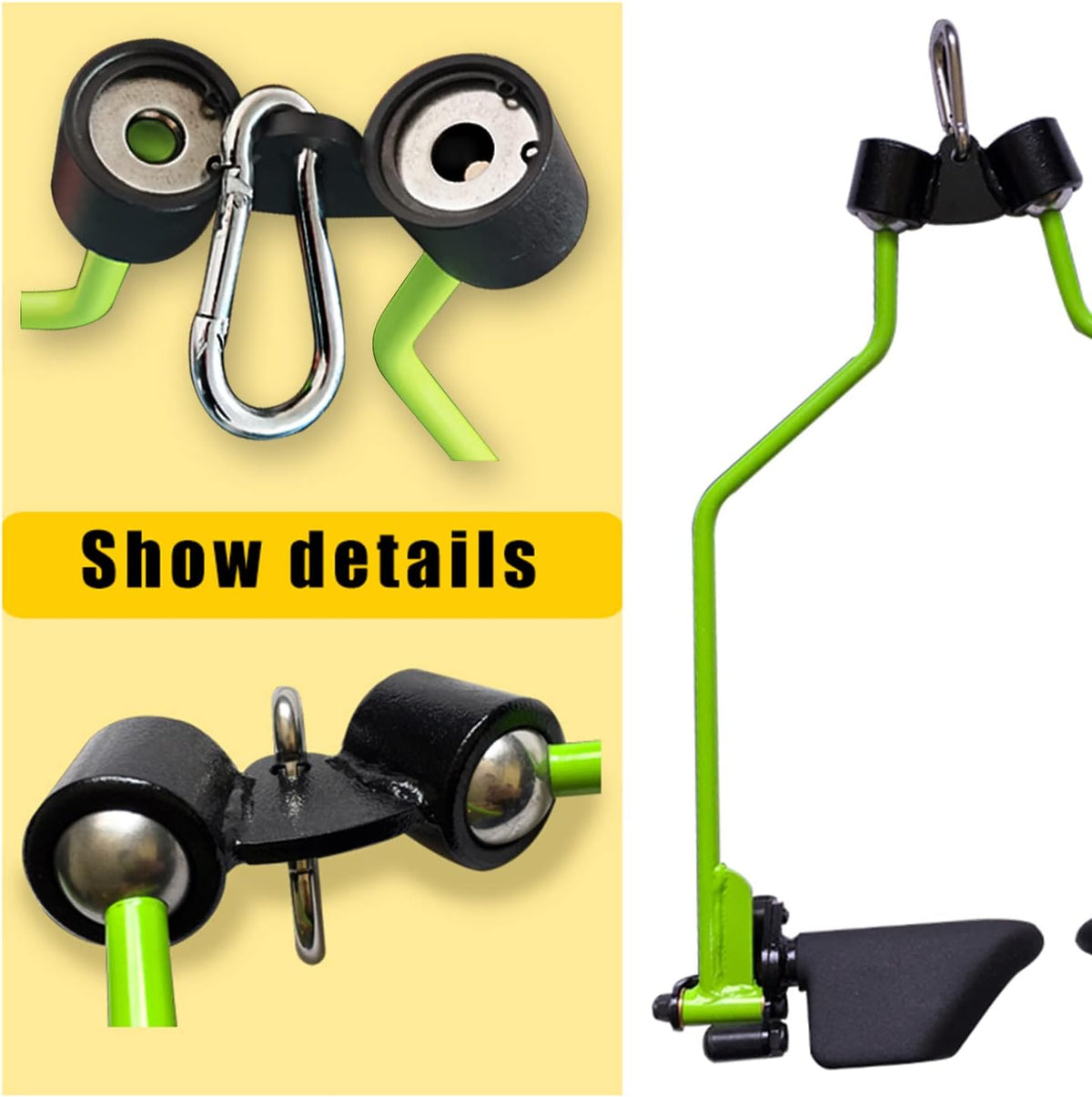 KORIKAHM Verstelbare lat-pulldown-stang, kabelmachine-accessoire voor sportschool of thuisfitness – T-bar row- en lat-pulldown-greep met brede, neutrale grip