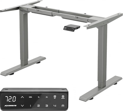 Maidesite Height Adjustable Electric Desk Height Adjustable Table Frame,Suitable for All Common Tabletops,2-Stage Lifting Legs(Grey) - QUORE