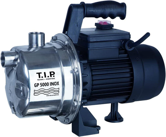 Tuinpomp – Waterpomp – Besproeiingspomp – Zelfaanzuigende Pomp – Jetpomp – Roestvrij Stalen Behuizing – 1.200W Motorvermogen – Max 5.000 L/u Debiet