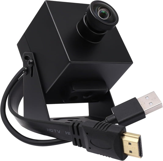 SVPRO 4K Webcam USB HDMI Dual Output voor Computer/Monitor/Projecter/TV, Groothoek USB Camera Vervormingsvrije Streaming Webcam H.265 H.264 USB Beveiligingscamera CCTV Camera 8MP