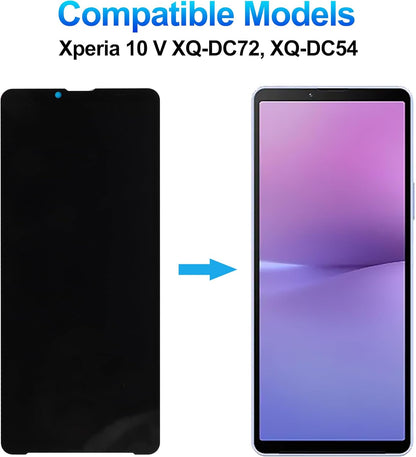 Duotipa Nieuw 6.1" OLED-display compatibel met Sony Xperia 10 V XQ-DC72, XQ-DC54 LCD-scherm touchscreen digitizer montage met reparatie tools kit
