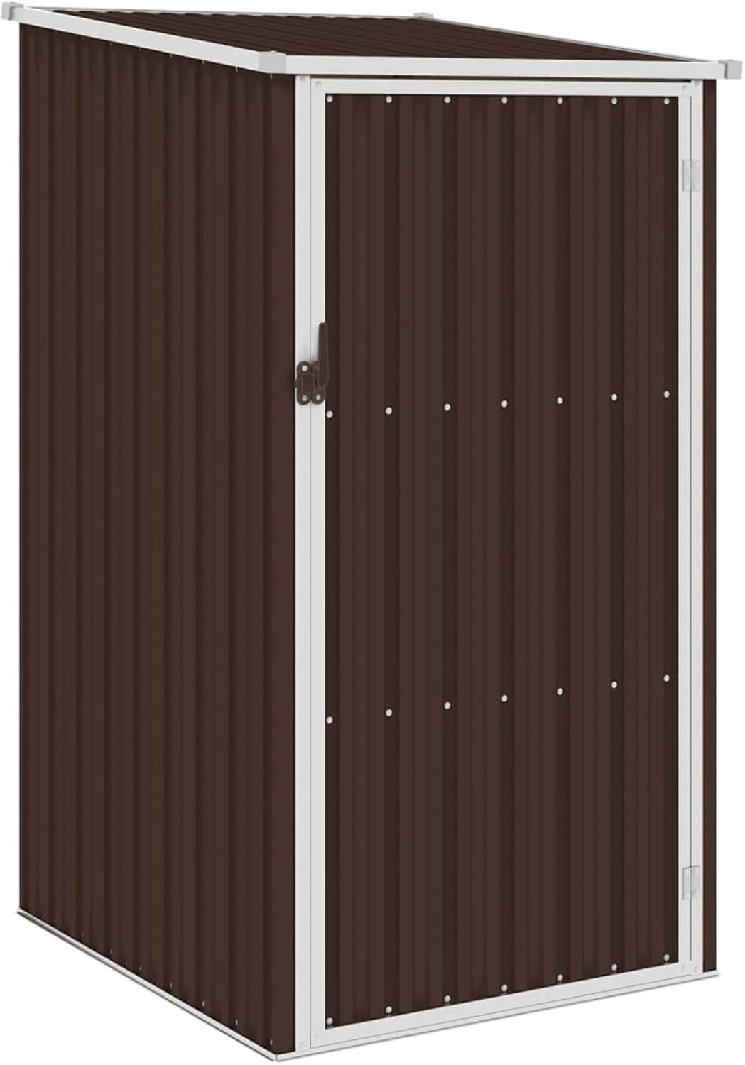 Tidyard Garden shed, outdoor shed, with galvanised steel door, brown, 87 x 98 x 159 cm, garden shed, steel shed, tool shed made of steel, tool shed made of steel - QUORE