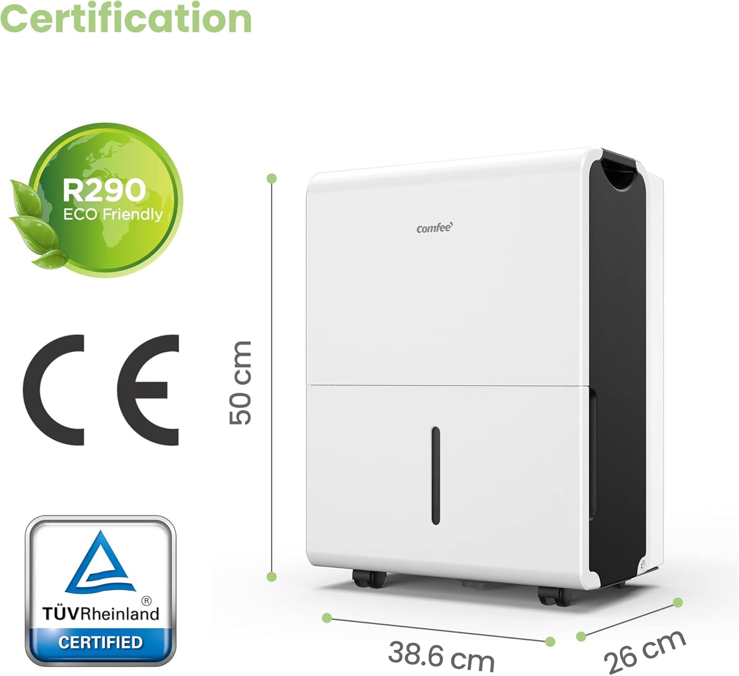 Luchtontvochtiger – Ontvochtiger – Vochtvreter – Air Dehumidifier – Vochtverwijderaar – Energiebesparend – 30 Liter Per Dag Capaciteit - QUORE