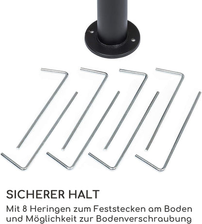Tuinpaviljoen – Tuinoverkapping – Tuinkamer – Tuinlounger – Tuinhuisje – 295x267x295 cm – Water- en UV-bestendig Polyester – Roestvrij Stalen Frame