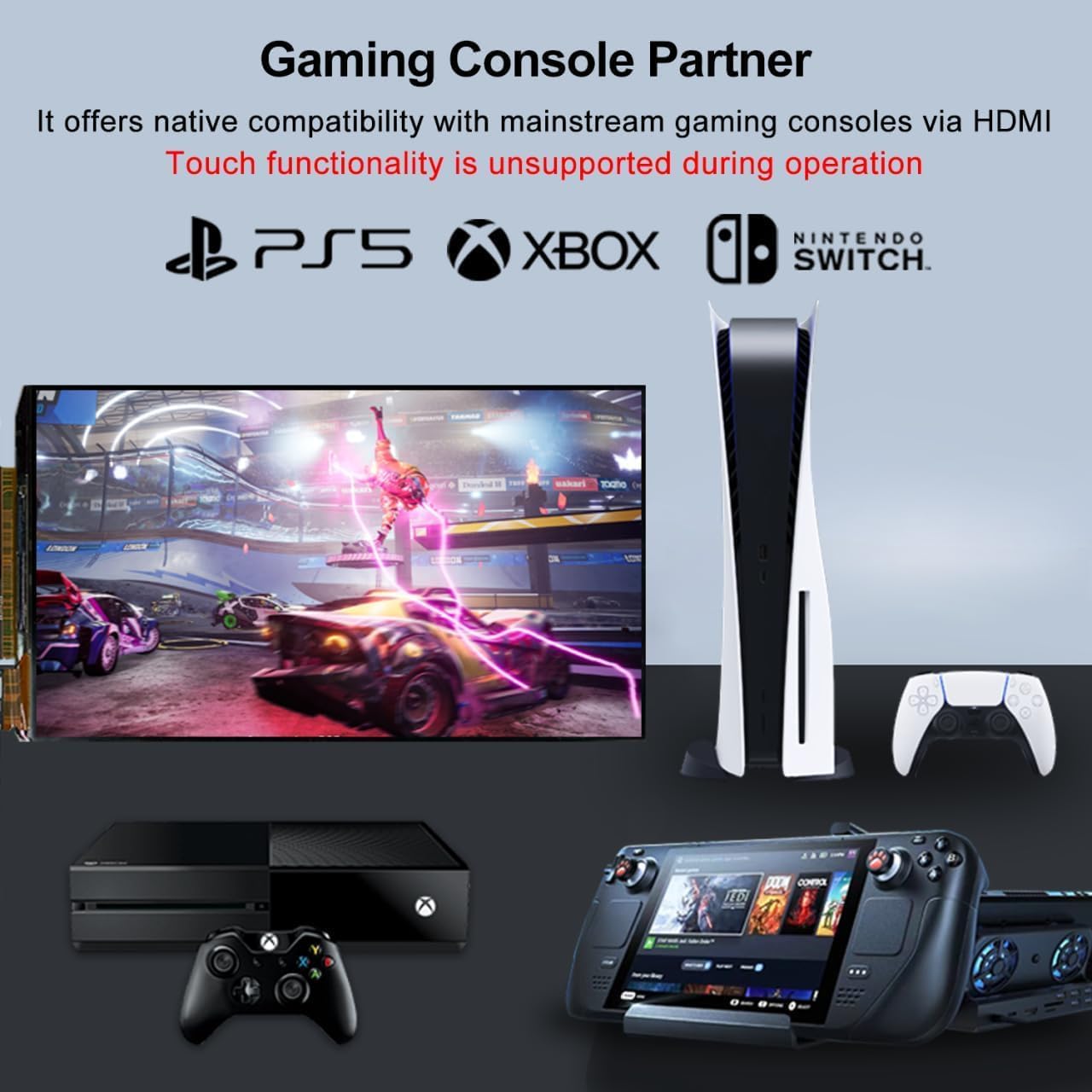 Amoled-display, 7 inch FHD 90 Hz, hoge vernieuwingsfrequentie, 850 nits, hoge helderheid, IPS-touchpaneel voor Raspberry Pi 5/4 laptopcamera, switch, PS4/5, gaming-display, doe-het-zelfscherm