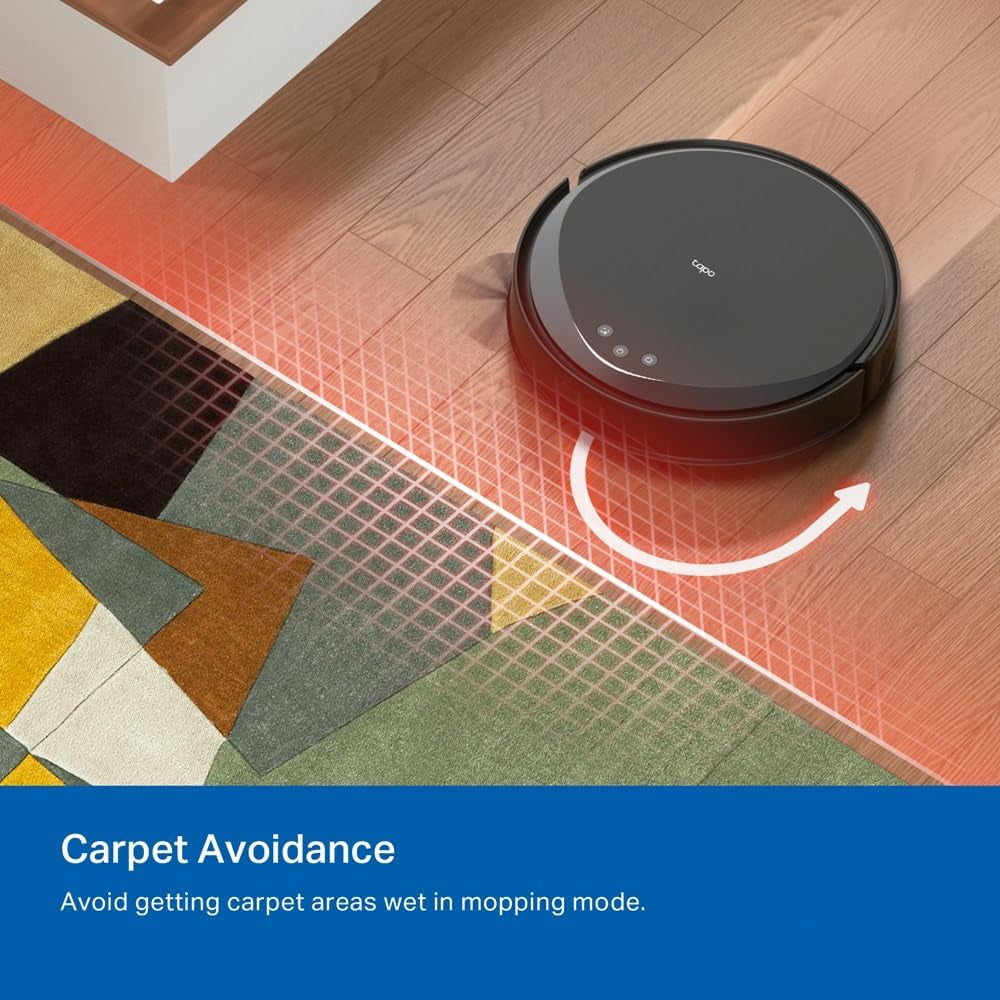 Tapo RV20 Max, 4-in-1 robotstofzuiger en dweil, 5300 Pa ultrastofzuiger, MagSlim LiDAR navigatie, IQ + Smart Cleaning, ultradun design 83 mm, reiniging aanpasbaar met app, Alexa en Google