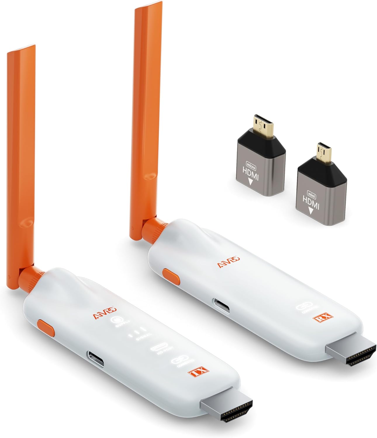 Draadloze HDMI-zender en -ontvanger - tot 6 RX'en, 2025 TIMBOOTECH draadloze zender-ontvanger met LED-scherm 5G, draadloze HDMI-transmissie van laptop/tv-box/camera naar tv/projector/monitor