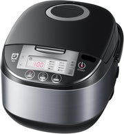 Rijstkoker met Stomer - met Opwarmende Functie - 11 functies - Slowcooker - Rice Cooker - Warmhoudfunctie - 5 tot 6 Personen - RVS - Multi Cooker - Anti-aanbaklaag binnenpan - ‎Geborsteld zwart
