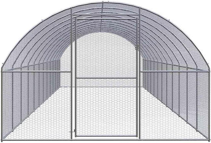vidaXL Chicken coop 3x12x2m galvanized steel - QUORE