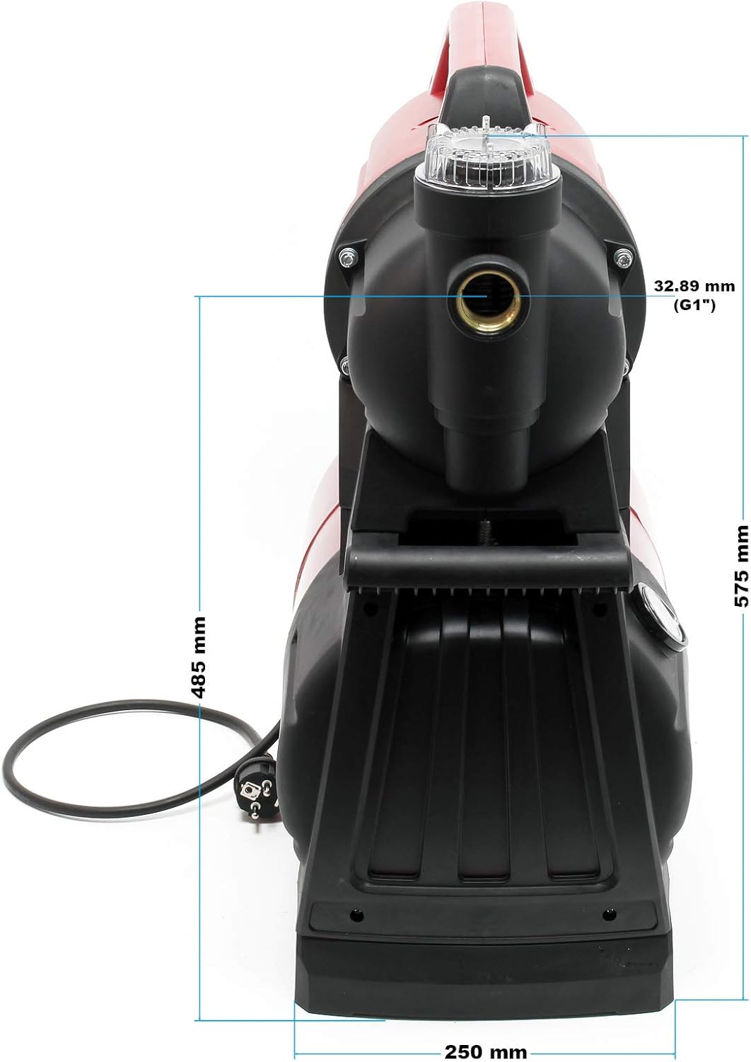 Waterpomp met membraanketel 19l drukketel tuinpomp drukschakelaar 1300W 4500 l/h