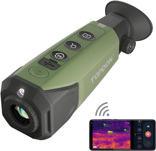 TOPDON TS004 warmtebeeldcamera jacht, 256 x 192 IR-resolutie, 50 Hz, 13 mm lens, 11 uur looptijd, 410 m detectiebereik, 8 x zoom, 32 GB