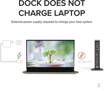 WAVLINK USB 3.0 / USB C Universal Docking Station ondersteunt dubbele 4K-video-uitvoer (2 DisplayPort-poorten en 2 HDMI, Gigabit Ethernet, 5 USB3.0-poorten, 2-in-1 audio) vanaf laptop, pc of Mac