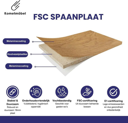 Gasten-wc wastafel set badkamermeubel, voorgemonteerd, kleine wastafel met onderkast (Eik 40cm, Zonder kraan)