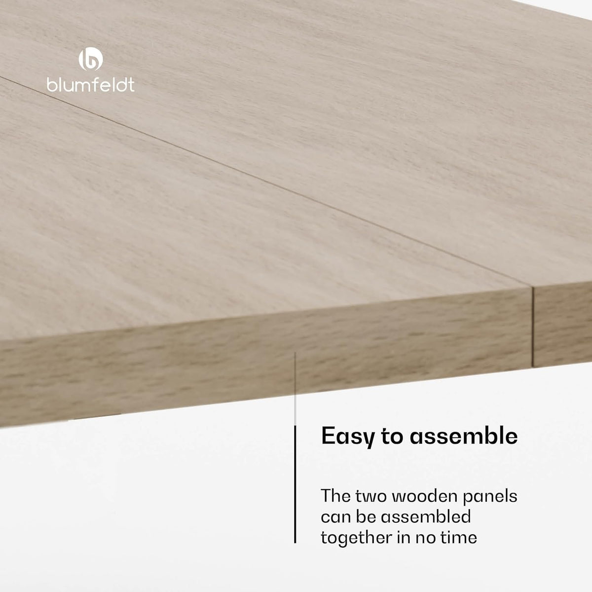 Blumfeldt Bearsdon Houten tafelblad - multiplex blad, 180 x 90 cm, hitte- & krasbestendig, ideaal voor eetkamer - taupe houtfinish, minimalistische stijl