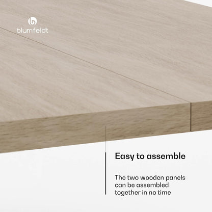 Blumfeldt Bearsdon Houten tafelblad - multiplex blad, 180 x 90 cm, hitte- & krasbestendig, ideaal voor eetkamer - taupe houtfinish, minimalistische stijl