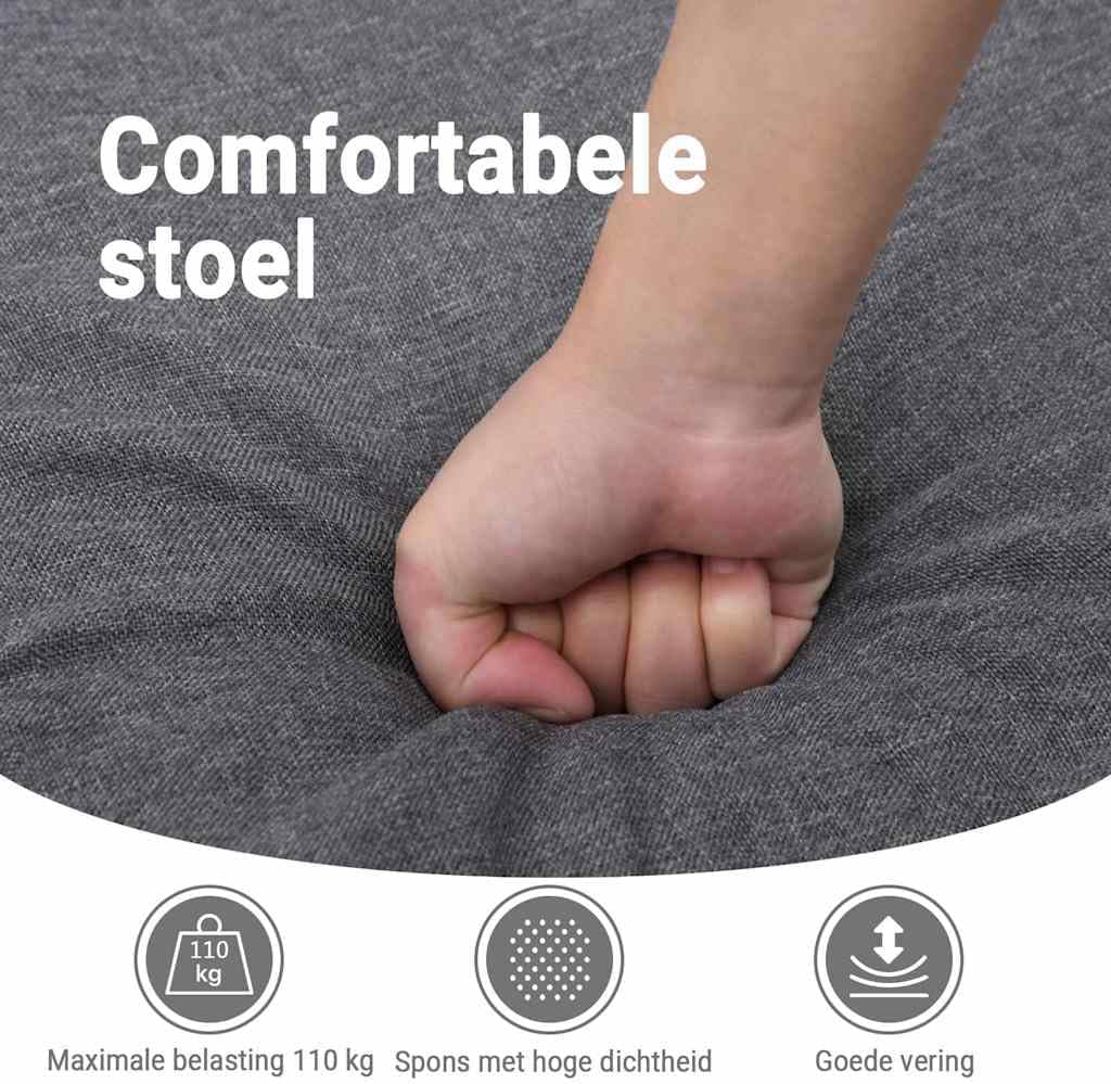 Verstelbare Fauteuil – Relaxfauteuil – Relaxstoel – Armstoel – Leunstoel – Handmatig Verstelbaar Tot 135 Graden – Donkergrijze Duurzame Stof