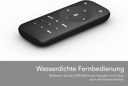 sonoro Stream internetradio met Bluetooth (FM, WLAN, Spotify, Deezer, spatwaterdicht) esdoorn/wit