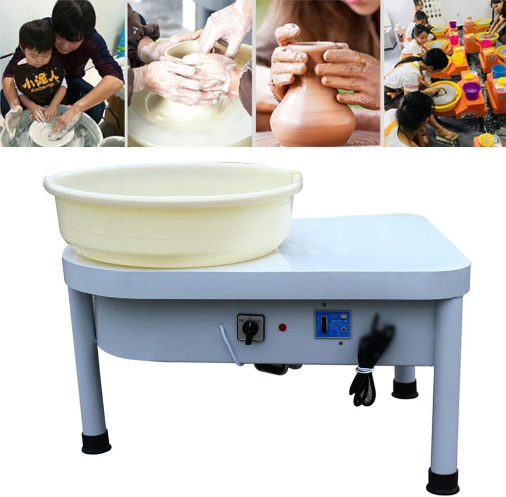 Elektrische Pottenbakkersschijf – Pottenbakkersmachine – Keramiek Draaischijf – Klei Draaibank – Pottenbakkersrad – 25 cm Draaiplateau – 300 RPM Met Voetpedaal