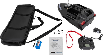 49 x 26.5 x 28.2 cm, Feeder Boat, Baitboat, Fishing Cage, Boat, RC Carp Fishing, Fish Finder, Wireless, Night Fishing, Fishing Bait, Bait Boat with Remote Control, GPS, Bait, Fishing Bait, 500 m - QUORE