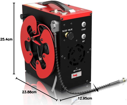 PCP Luchtcompressor – Hogedruk Pomp – Luchtpomp – Compressor – Airgun Compressor – Automatische Uitschakeling – Olievrij Met Water-Oliescheiding 4500 psi / 30 Mpa