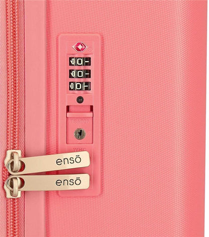 Enso Ciao Bella ABS kinderbagage, TSA-sluiting, dubbele wielen, verschillende kleuren en maten, Roze, Eén maat, Koffer Set